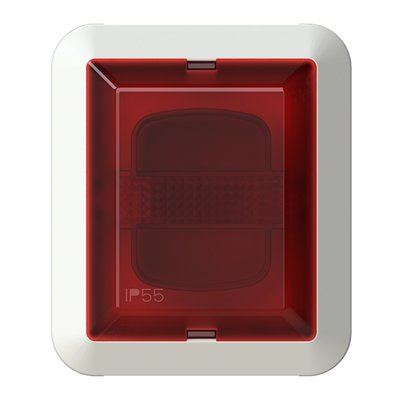 Kapslat IP55, LED 230V/25mA, röd