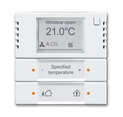 Rumstermostat med display och 2/4-knappar vit