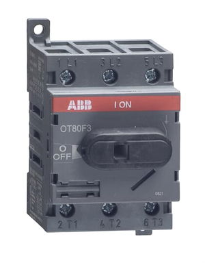 Huvudbrytare, AC22 400V / 80A, 3-polig, för bottenmontage