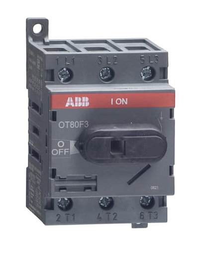 Huvudbrytare AC22 400V / 80A, 3-polig för bottenmontage