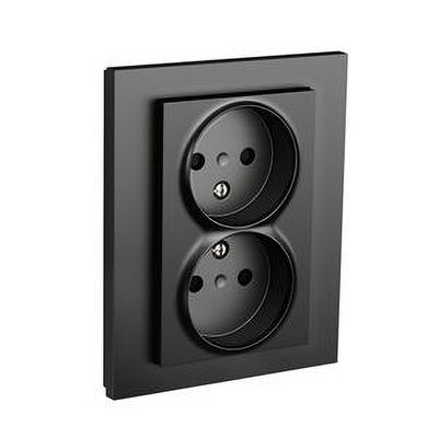 VÄGGUTTAG 2-VÄGS UJ PLUS SVART