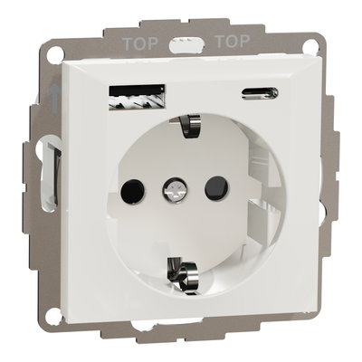 Ladduttag USB A+C 3A Schuco fv