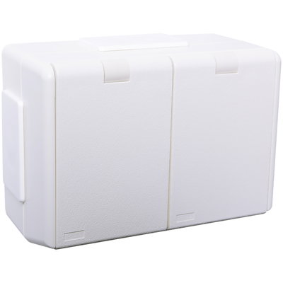 Uttag 2-v RS IP44 mj m lock RV