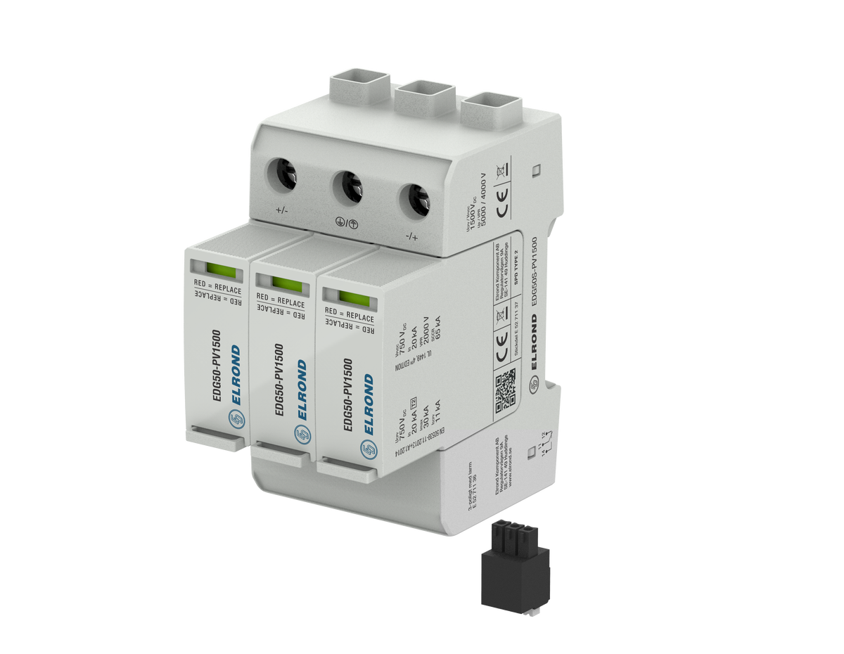 Mellanskydd 1500V solcell larm