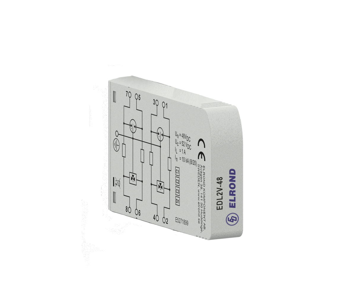 SIGNALSKYDD  48V 2P STICKD
