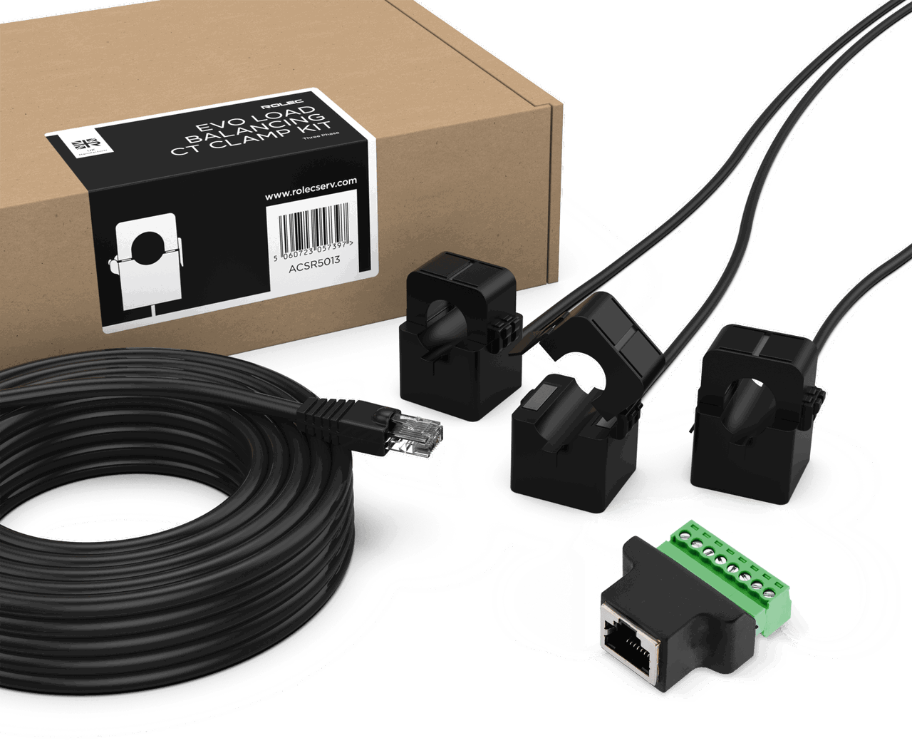 Rolec EVO lastbalanseringskit med CT-klämmor, RJ45