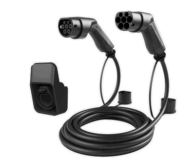 Laddkabel +hållare  Typ 2–Typ 2, 32A, 10m