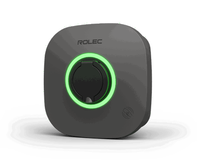 Rolec EVO laddbox, 22kW, Typ 2 kontakt, svart