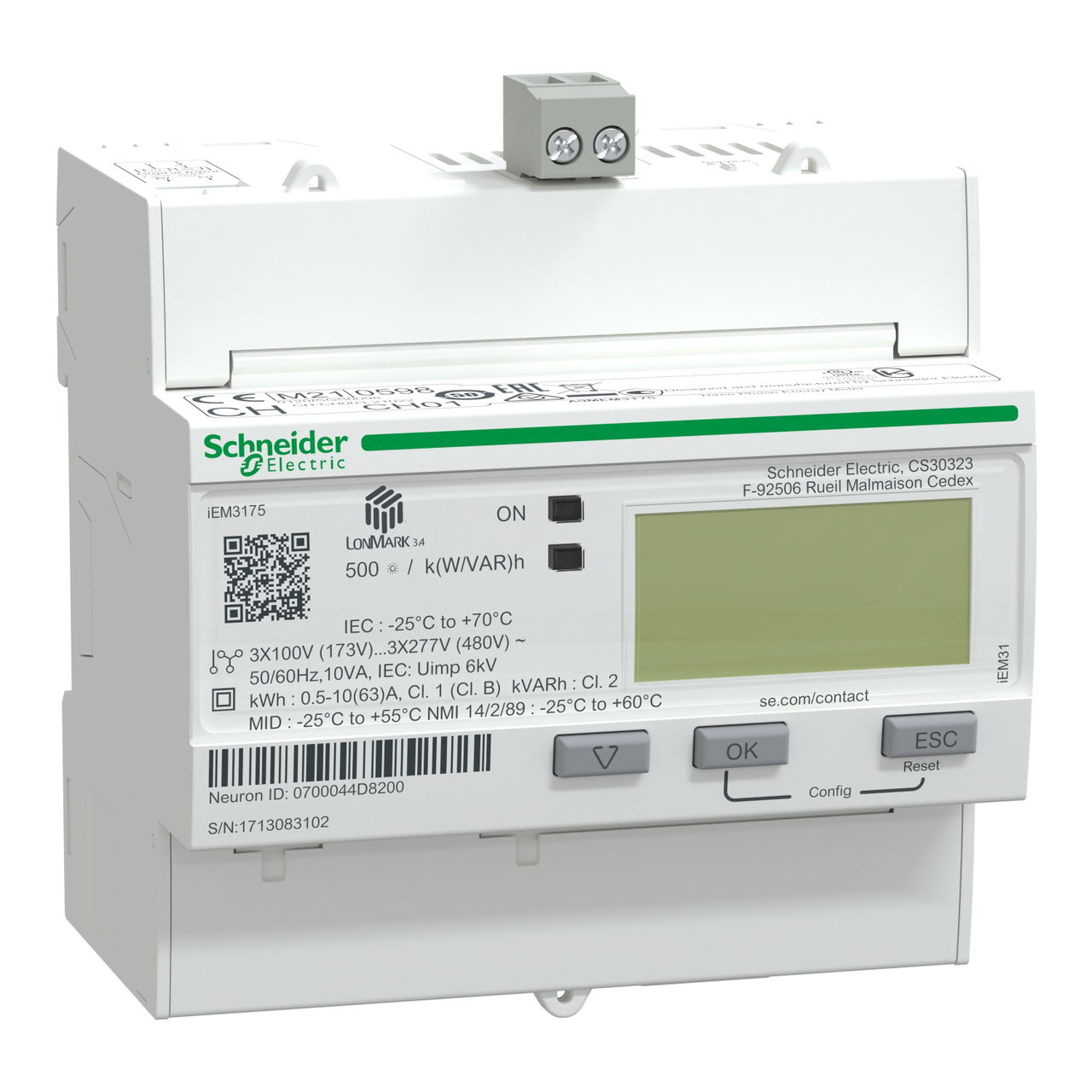 KWh-mätare 63A m LON