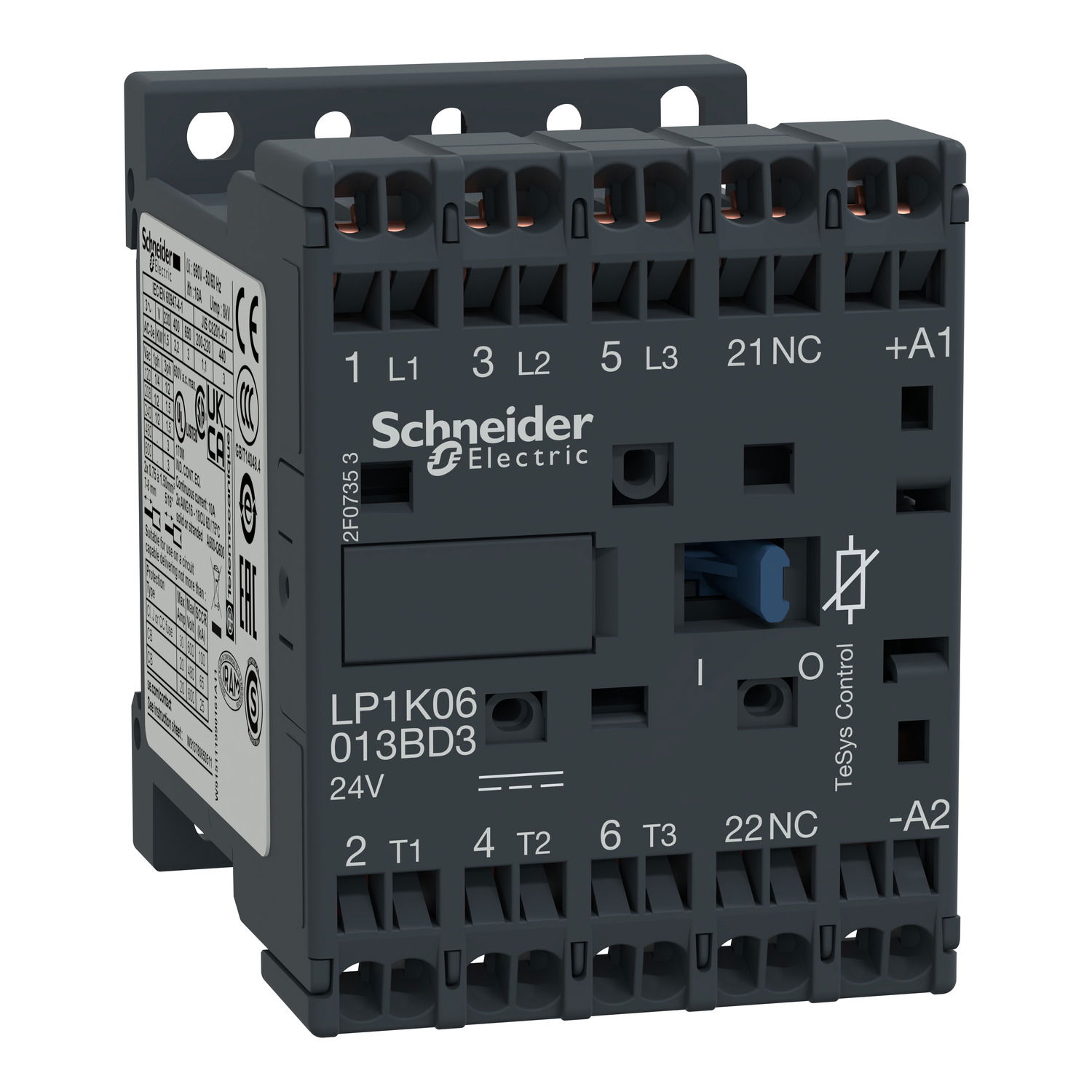 KONTAKTOR 6A+1BR 24VDC DIOD