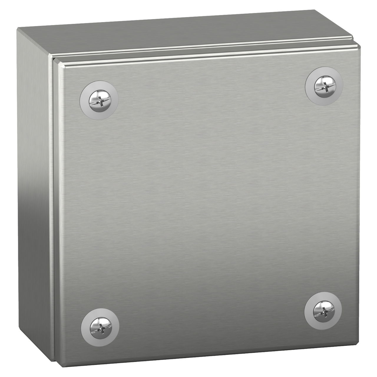 Koppl.låda rostfri 150x150x80