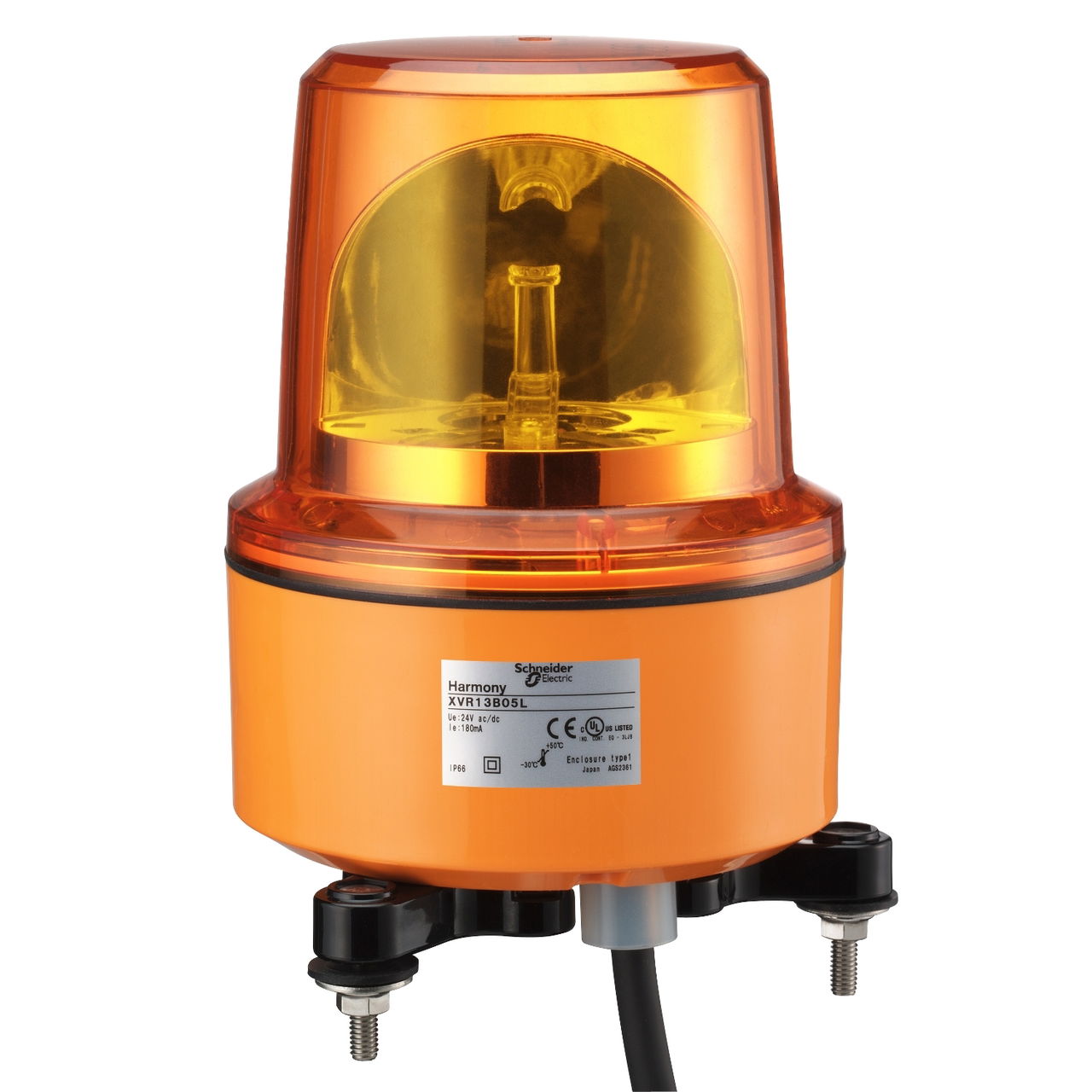 LJUS ROTERANDE ORANGE LED 24V