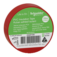Eltejp 19mm x 20m PVC Röd