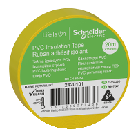 Eltejp 19mm x 20m PVC Gul