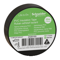 Eltejp 19mm x 20m PVC Svart