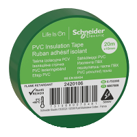 Eltejp 19mm x 20m PVC Grön