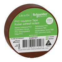 Eltejp 19mm x 20m PVC Brun