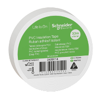 Eltejp 19mm x 33m PVC Vit