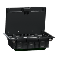 Golvbox L 8mod plast IP24 grå