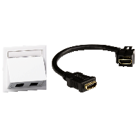 HDMI-uttag vinklat vit