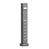 Post 1-s 6x uttag+2xK6UTP-Alu