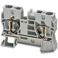 Bladfj plint 2 pol 10mm² grå