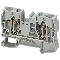 Bladfj plint 2 pol 16mm² grå