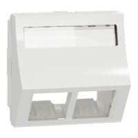 C-platta RJ45 dbl DPM vink vit