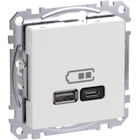 Laddst. USB A+C 45W Exx Vit