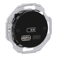 Laddst. USB A+C 45W Ren Svart