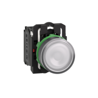 Lamptryckknapp Vit Led 120 VAC