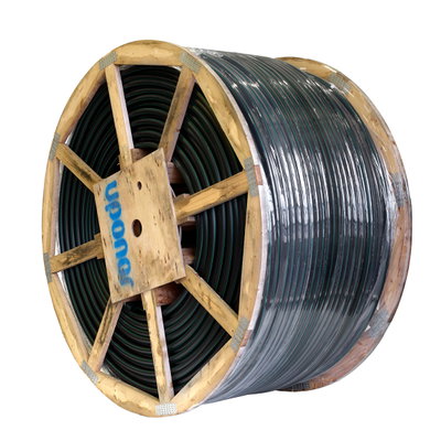 Uponor Optokabelskyddsrör 32/26, Lågfriktion med grönstripe av PEH på engångstrumma i trä