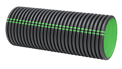 Uponor Vägrör 338/300 SN8 PP 8m, färg svart utan muff. Tillverkade i enlighet med TRVK Väg och AMA PBB.55