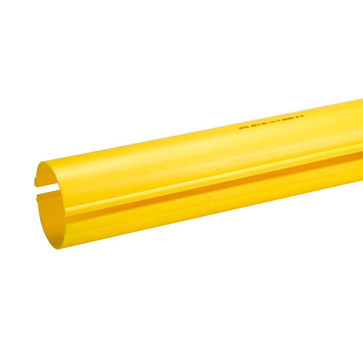 Uponor delbara rör 120/110 3m gul med snäppkoppling PEH EBR beteckning SRN-D