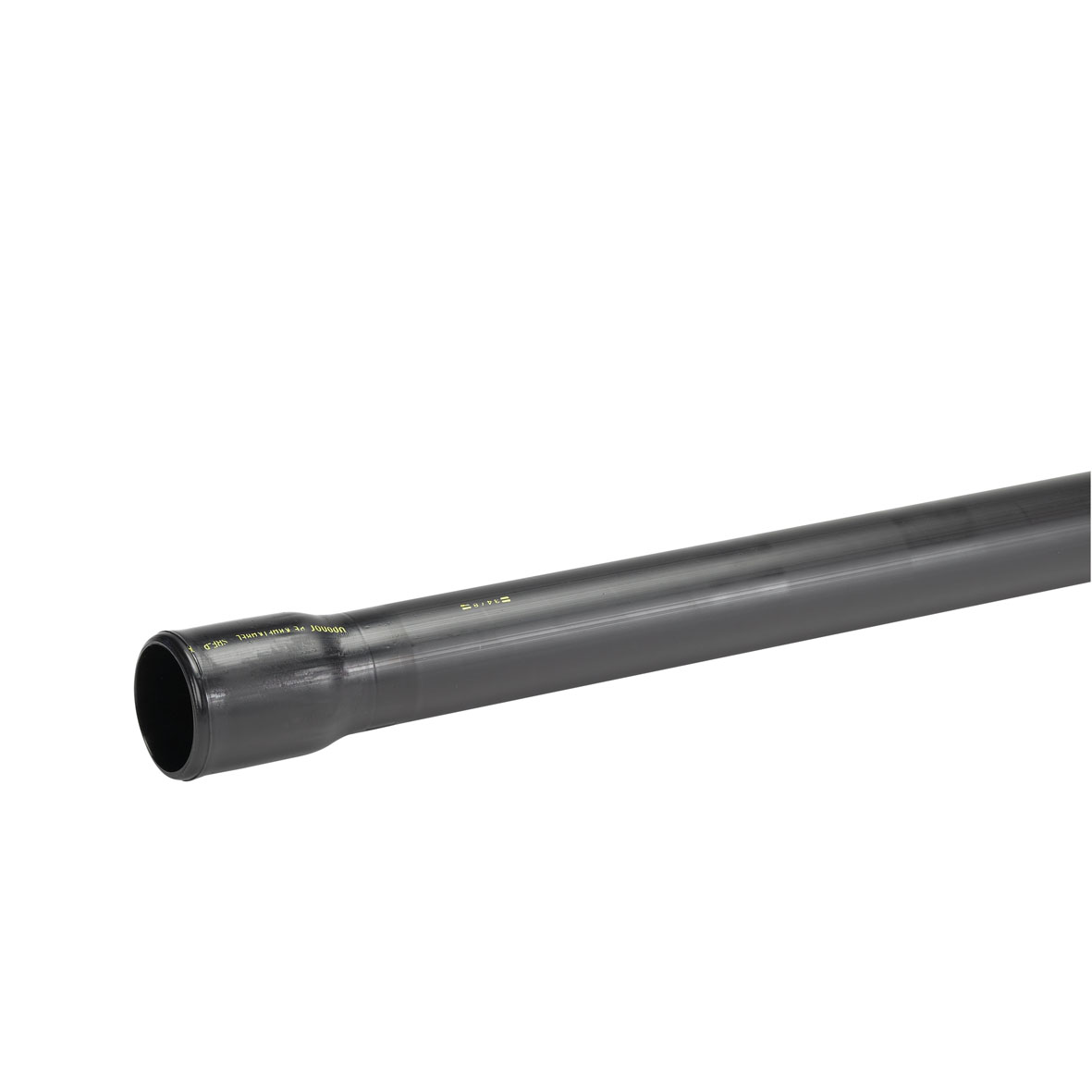 Uponor slätt rör 32/26 6m svart, otät, PEH med konmuff märkt "Kraftkabel" EBR beteckning SRE-P