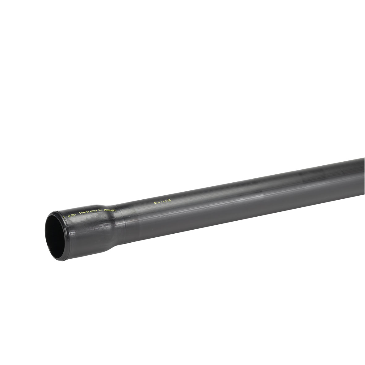 Uponor slätt rör 50/40,8 6m svart, otät, PEH med konmuff märkt "Kraftkabel" EBR beteckning SRE-P