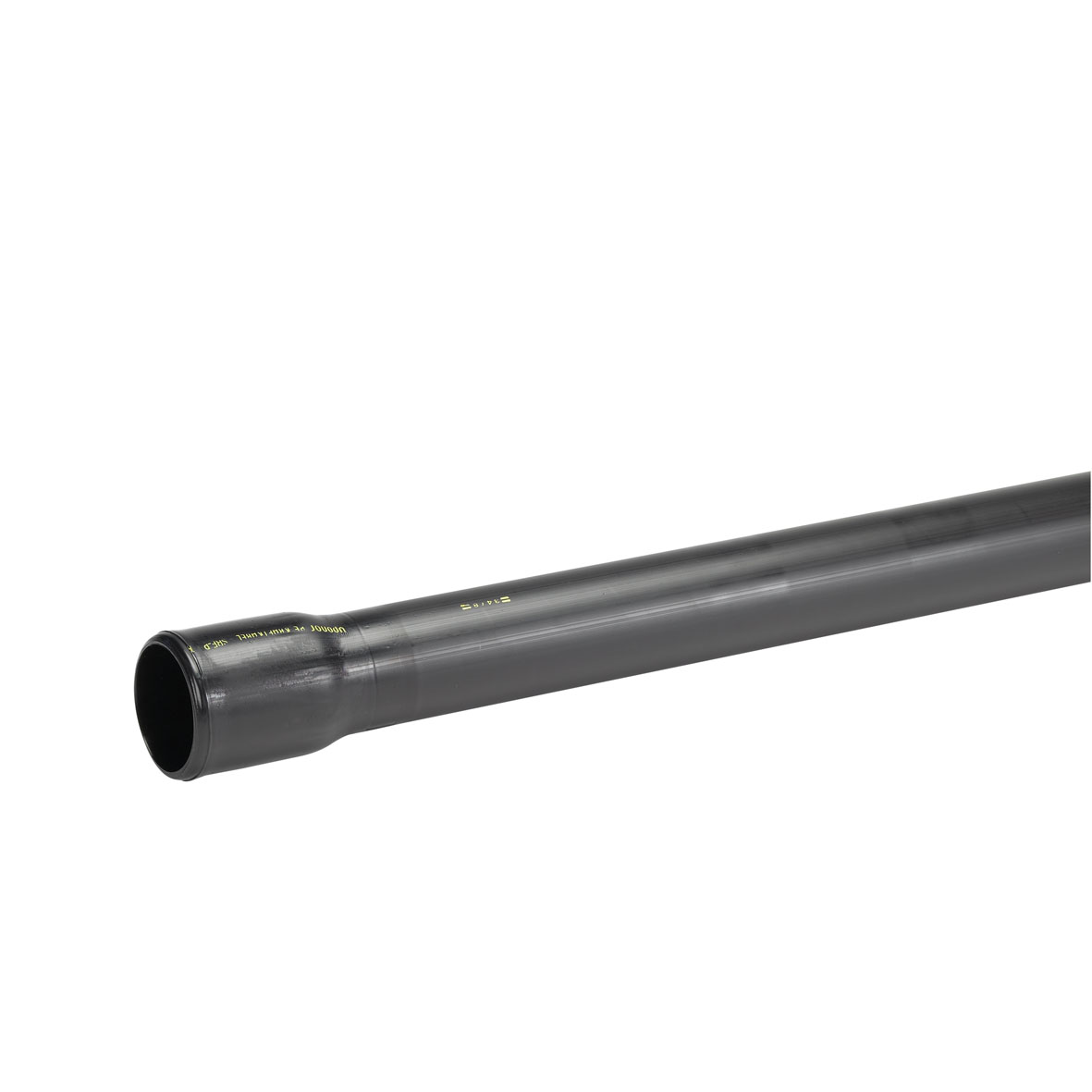 Uponor slätt rör 110/90 6m svart, sandtät, PEH med konmuff märkt "Kraftkabel" EBR beteckning SRE-P