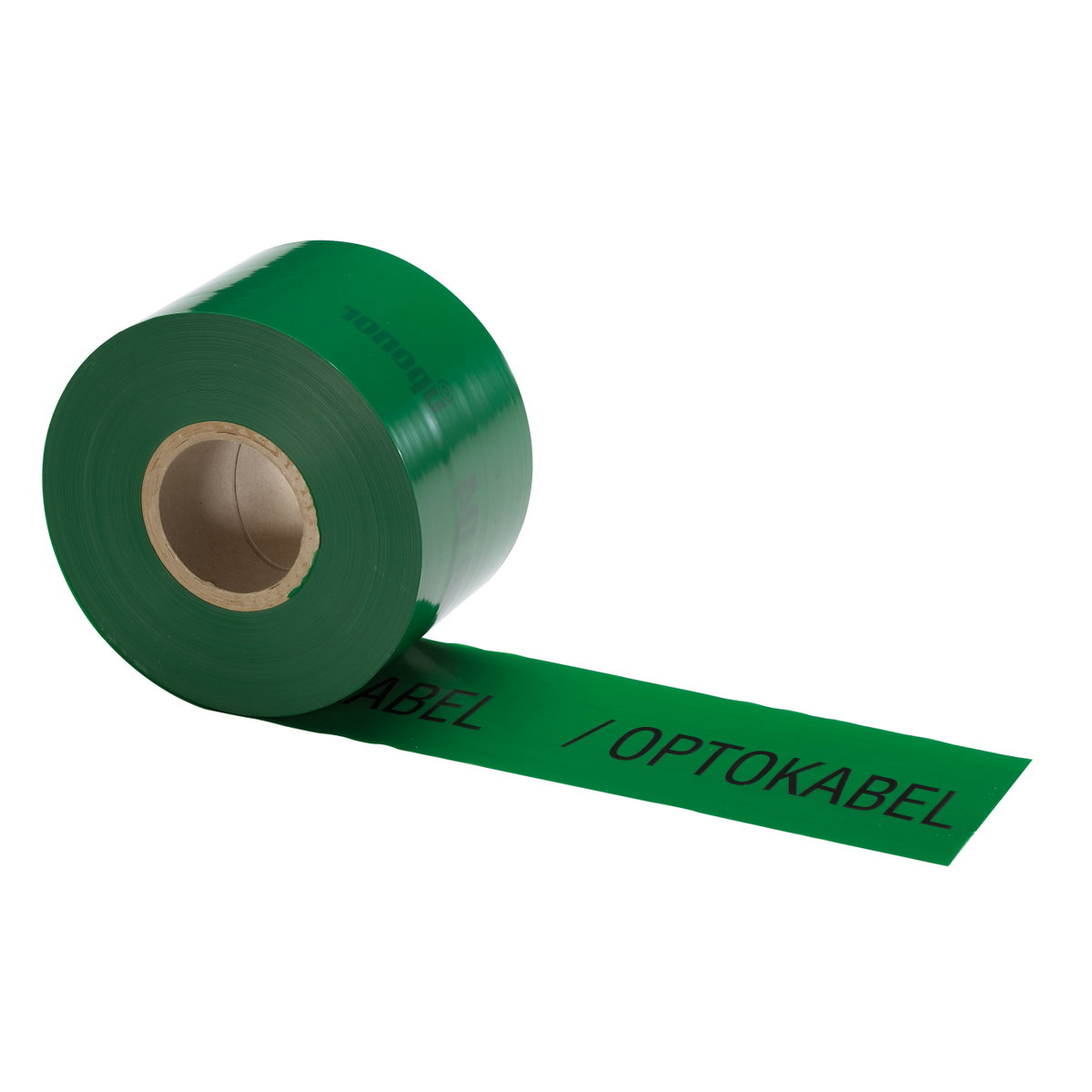 Uponor markeringsband 125 mm x 250 m grön märkta "Svagström/Optokabel" EBR beteckning MBN