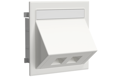 Datalock 2xKeystone bricka vit