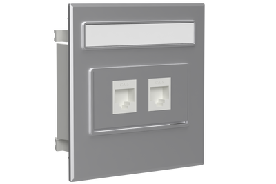 Lock rakt RJ45kit Keyst silver