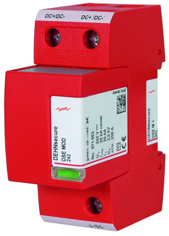 Coord. lightn. current arrester Type 1 DEHNsecure M for d.c. circuits