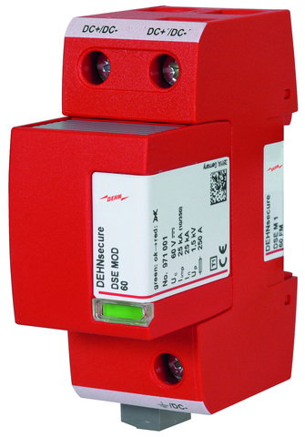 Coordin. DEHNsecure M type 1 lightning current arrester for d.c. circuits