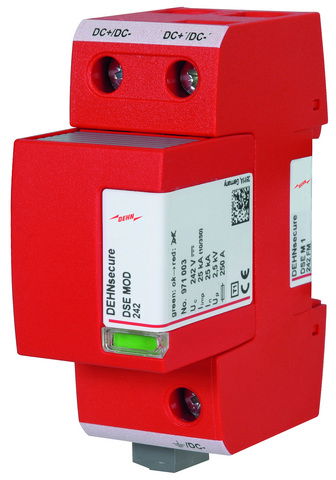 Coord. lightn. current arrester Type 1 DEHNsecure M for d.c. circuits