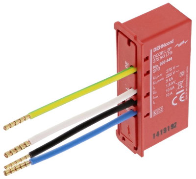 Surge arrester Type 2 DEHNcord 2-pole f. electr. installation systems