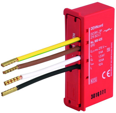 Surge arrester Type 2 DEHNcord 2-pole f. electr. installation systems