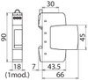 Surge arrester Type 3 DEHNrail M 2-pole 255V f. industr. electr. equip.