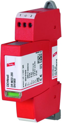 Surge arrester Type 3 DEHNrail M 2-pole 255V f. industr. electr. equip.