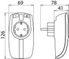 Surge arrester Type 3 230V a.c. DEHNprotector w. two-pin earthed plug