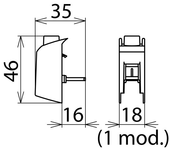 Pin-shaped terminal f. series connection to surge protective devices -25mm² – Görsel 2 / 2