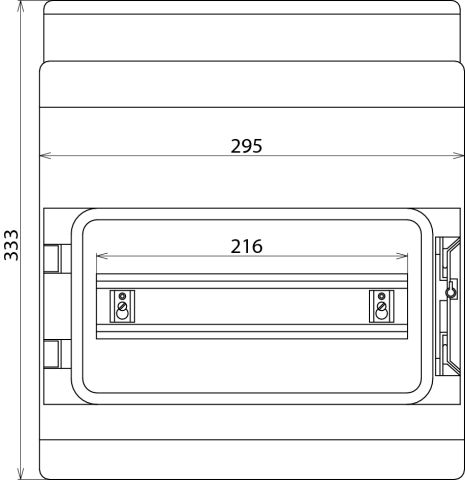 Insul. encl. f. surface mounting IP 65 f. DIN rail mounted devices 12 modules – Görsel 2 / 2